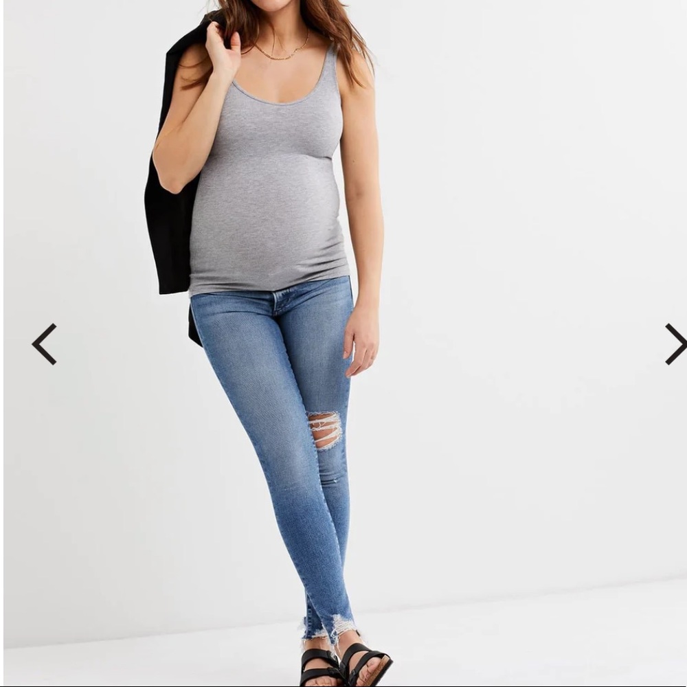 LUXE RIB KNIT MATERNITY TANK TOP